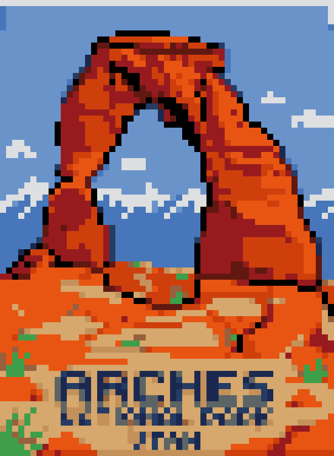 Arches Travel Poster stock pattern preview