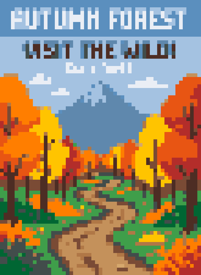 Autumn Forest Travel Poster stock pattern preview