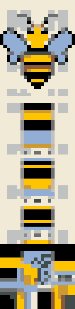 Bee Bookmark stock pattern preview