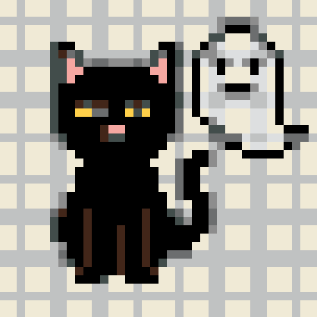 Black Cat and Ghost stock pattern preview