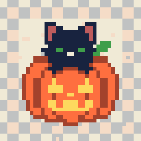 Black Cat Pumpkin stock pattern preview