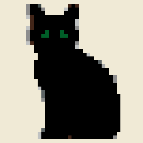 Black Cat Silhouette stock pattern preview