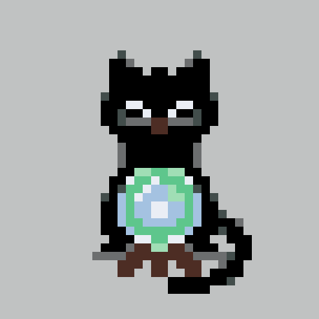 Black Cat With Crystal Ball stock pattern preview