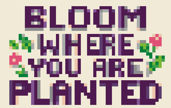 Bloom Where You Are Planted Quote stock pattern preview