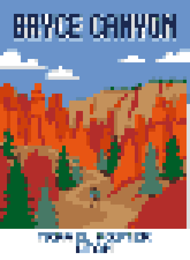 Bryce Canyon Travel Poster stock pattern preview
