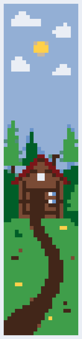 Cabin Bookmark stock pattern preview