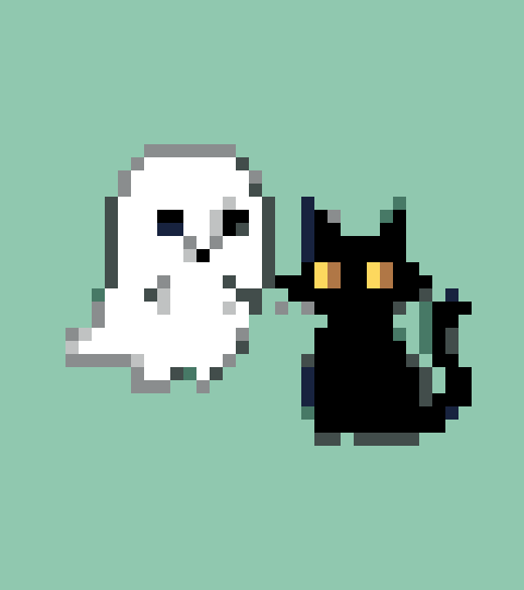 Ghost and Black Cat stock pattern preview