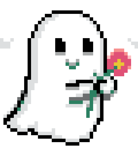 Ghost Holding Flower stock pattern preview