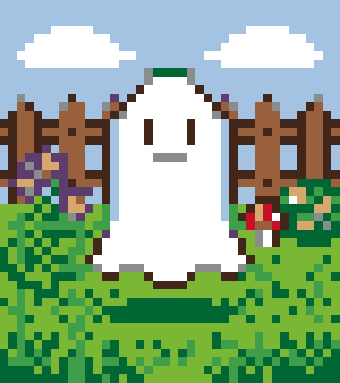 Ghost in Garden stock pattern preview