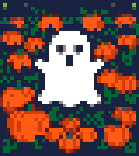 Ghost in Pumpkin Patch stock pattern preview