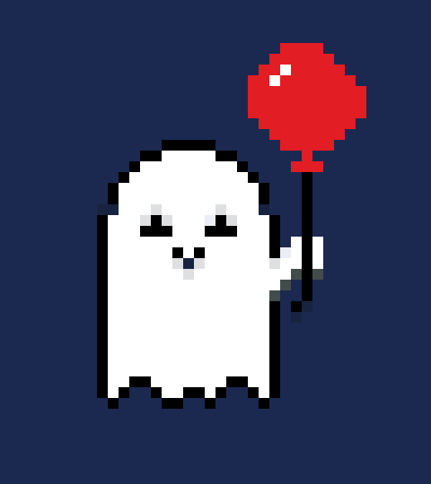 Ghost With Balloon stock pattern preview