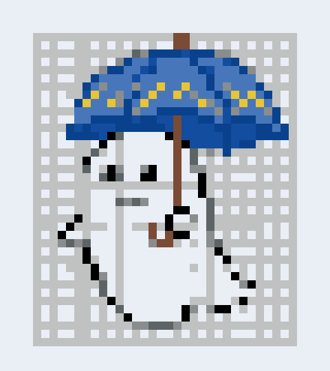 Ghost With Umbrella stock pattern preview