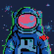 Glitch Astronaut stock pattern preview