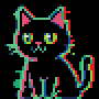 Glitch Cat stock pattern preview