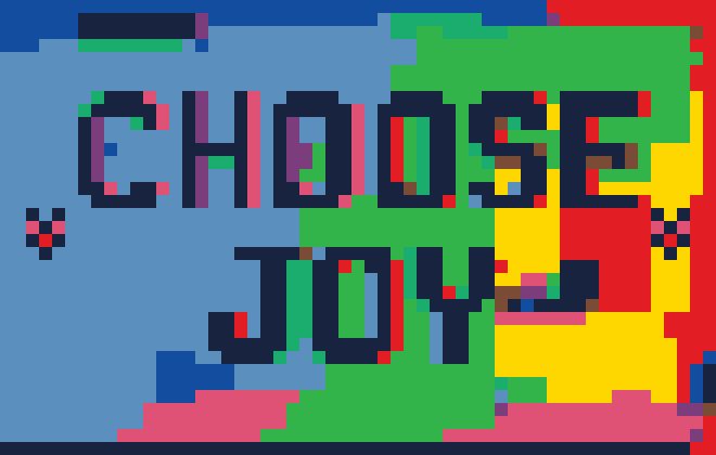 Glitch Choose Joy Quote stock pattern preview