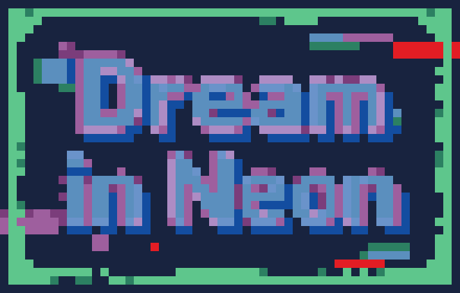 Glitch Dream in Neon Quote stock pattern preview