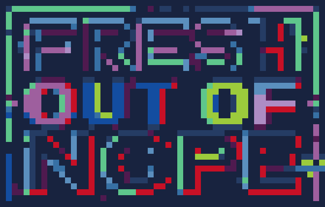 Glitch Fresh Out of Nope Quote stock pattern preview