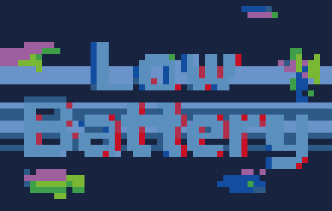 Glitch Low Battery Quote stock pattern preview