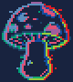 Glitch Mushroom stock pattern preview
