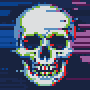 Glitch Skull stock pattern preview