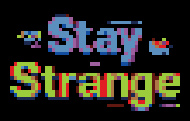 Glitch Stay Strange Quote stock pattern preview