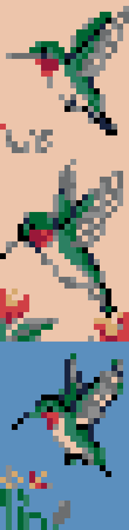 Hummingbird Bookmark stock pattern preview