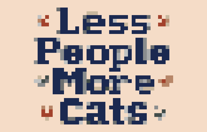 Less People More Cats Quote stock pattern preview
