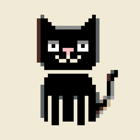 Minimalist Black Cat stock pattern preview