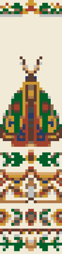 Moth Bookmark stock pattern preview