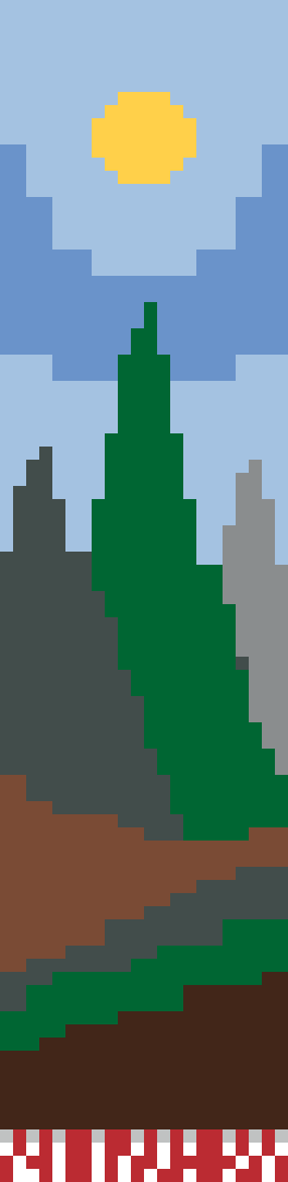 Mountain Bookmark stock pattern preview