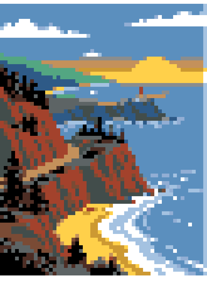Pacific Coast Travel Poster stock pattern preview