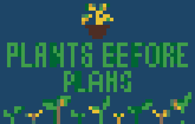 Plants Before Plans Quote stock pattern preview
