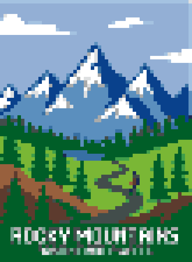 Rocky Mountain Travel Poster stock pattern preview