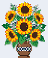 Sunflower Bouquet stock pattern preview