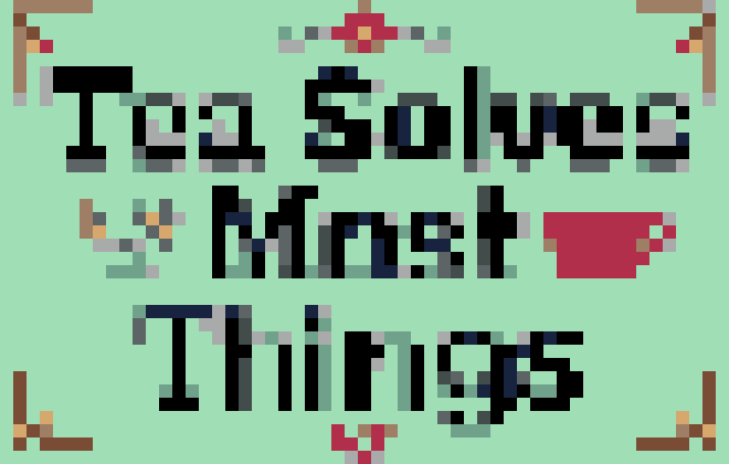 Tea Solves Most Things Quote stock pattern preview