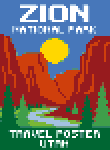 Zion Travel Poster stock pattern preview